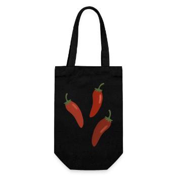Chili Peppers - Gift Bag for Bottles - black - Front