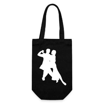 Elegante Tanzpaare Silhouette Klassischer Tanz - Geschenkbeutel für Flaschen - Schwarz - Vorne