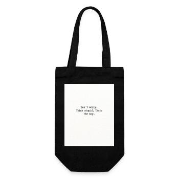 Think stupid - Geschenkbeutel für Flaschen - Schwarz - Vorne