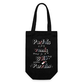 Sometimes I vomit like a godfather - Gift Bag for Bottles - black - Front