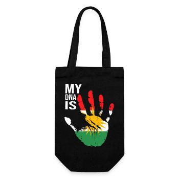 Kurdistan Kurden Handdesign mit Flagge - Geschenkbeutel für Flaschen - Schwarz - Vorne