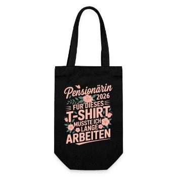 Pensioner 2026 - Gift Bag for Bottles - black - Front