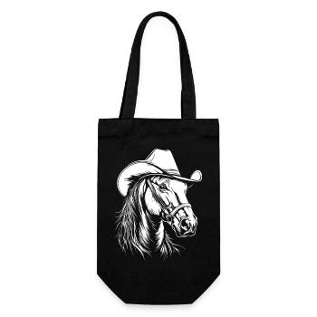 Cheval Cowboy Chapeau Western - Sac à bouteille - noir - Devant