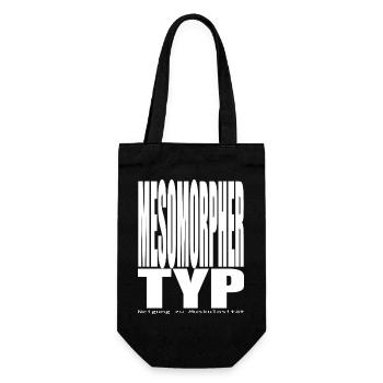 Mesomorph Type Tendency to Muscularity Typo - Gift Bag for Bottles - black - Front