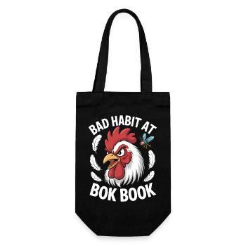 Funny Rooster Stop Staring At My Chicks Vintage - Gift Bag for Bottles - black - Front
