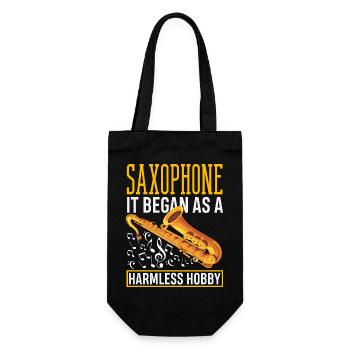 Saxofon - Geschenkbeutel für Flaschen - Schwarz - Vorne