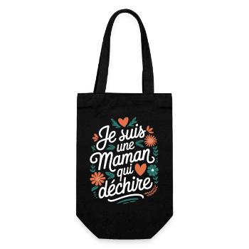 Ich bin eine Killer-Mutter - Geschenkbeutel für Flaschen - Schwarz - Vorne