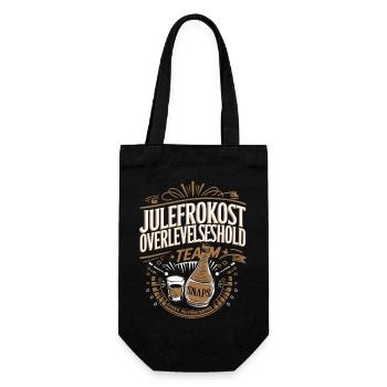 Julefrokost Snaps Team Holiday Celebration Design - Gift Bag for Bottles - black - Front