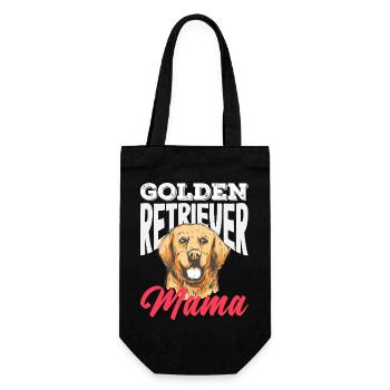 Golden Retriever Besitzer Halter Geschenk - Geschenkbeutel für Flaschen - Schwarz - Vorne