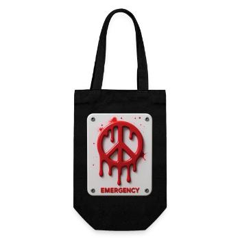 PEACE EMERGENCY #1 - peace & love - Sac à bouteille - noir - Devant
