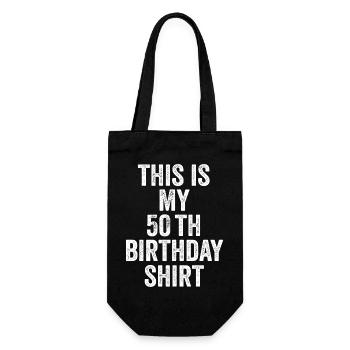 50th Anniversary 50th Anniversary Gift - 50th Anniversary Gift - Gift Bag for Bottles - black - Front