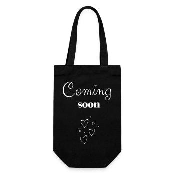 Coming Soon Hearts Handwritten - Gift Bag for Bottles - black - Front