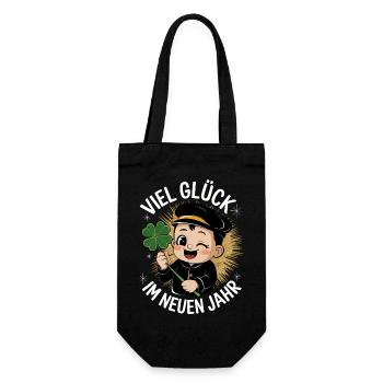 Bonne année du Nouvel An Ramoneur Trèfle Réveillon du Nouvel An - Sac à bouteille - noir - Devant