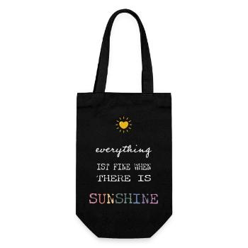Tout va bien quand il y a du soleil - Sac à bouteille - noir - Devant
