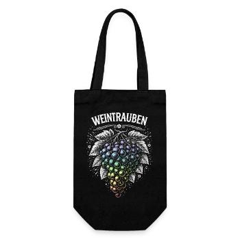 Grapes Rainbow Motif - Gift Bag for Bottles - black - Front