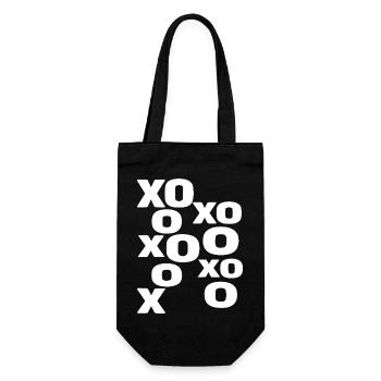 XOXO Love Typographie Design de la Saint-Valentin mignonne - Sac à bouteille - noir - Devant
