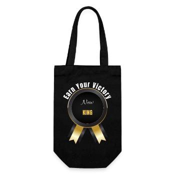 Verdiene deinen Sieg – Champion-Auszeichnung | Motivation Ba - Geschenkbeutel für Flaschen - Schwarz - Vorne