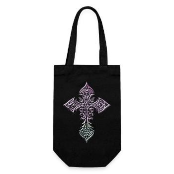 Cruciform Tribal Gradient Cross - Gift Bag for Bottles - black - Front