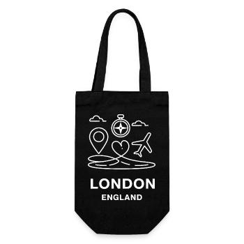 London England Travel Motif City Trip - Gift Bag for Bottles - black - Front