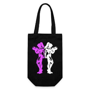 Bodybuilder Woman Fitness Team - Gift Bag for Bottles - black - Front
