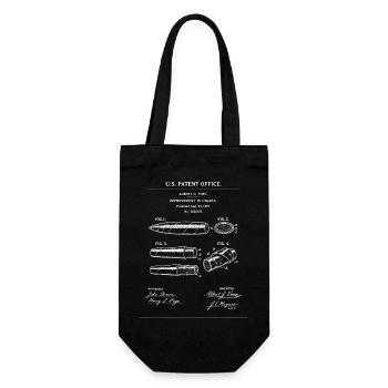 Vintage Patent Cigar Blueprint - Gift Bag for Bottles - black - Front