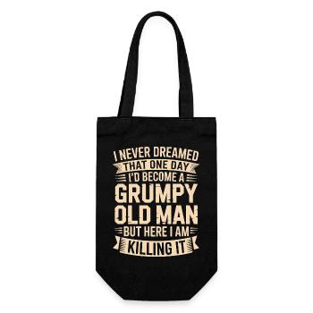 Grumpy Old Man Killing It - Gift Bag for Bottles - black - Front