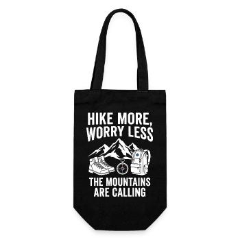 Mountains Calling: More Hiking - Gift Bag for Bottles - black - Front