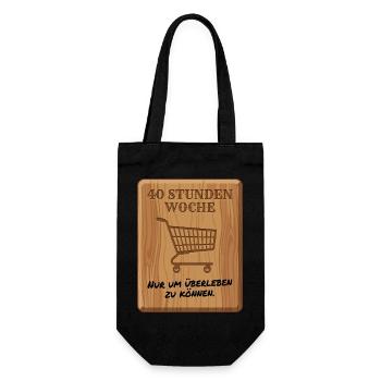 40_Stunden_Woche - Gift Bag for Bottles - black - Front