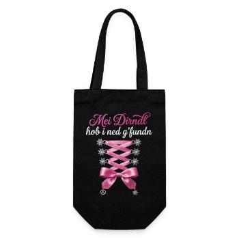 Trachtenshirt Damen Trachten T-Shirt Dirndl Outfit - Gift Bag for Bottles - black - Front