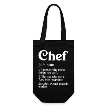 Définition de chef drôle Chef Chef Restaurant Boulanger C - Sac à bouteille - noir - Devant