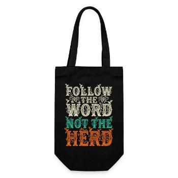 Follow The Word Not The Herd Hummingbird - Gift Bag for Bottles - black - Front