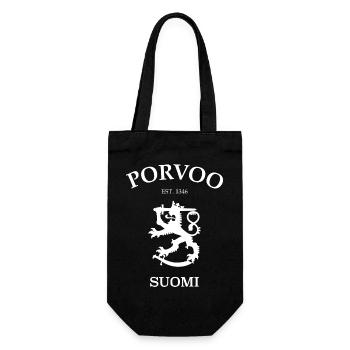 Porvoo Suomi Finland Finnland - Geschenkbeutel für Flaschen - Schwarz - Vorne