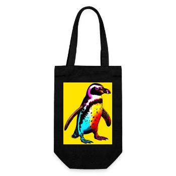 penguin - Gift Bag for Bottles - black - Front