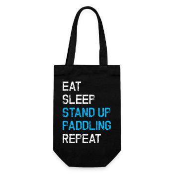 Eat Sleep Stand Up Paddling Repeat SUP - Gift Bag for Bottles - black - Front