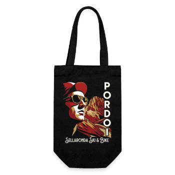 Passo Pordoi Noir Sellaronda Ski & Bike Art - Gift Bag for Bottles - black - Front