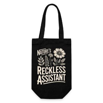 Nature's Reckless Assistant - Gift Bag for Bottles - black - Front