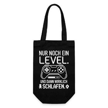 Nur noch ein Level Gaming Design - Geschenkbeutel für Flaschen - Schwarz - Vorne