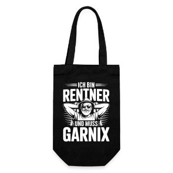 Ich bin Rentner - Geschenkbeutel für Flaschen - Schwarz - Vorne