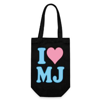 I Love Cute Pastel Heart Design - Gift Bag for Bottles - black - Front