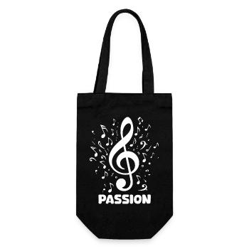 PASSION clef music design - Gift Bag for Bottles - black - Front