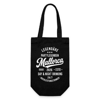 Malle 2026 Legendäre Partylegenden Mallorca 2026 - Geschenkbeutel für Flaschen - Schwarz - Vorne
