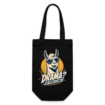 Drama No Prob Llama Humor - Gift Bag for Bottles - black - Front