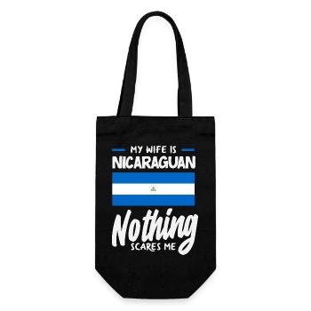 Fierté et Foyer du drapeau du Nicaragua - Sac à bouteille - noir - Devant