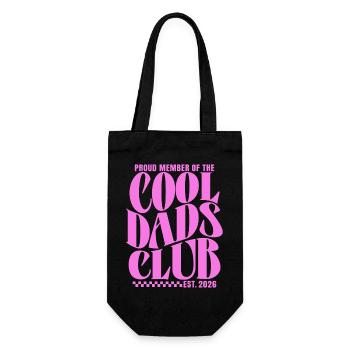 Club des papas cool - Cadeau pour futurs papas 2026 - Sac à bouteille - noir - Devant