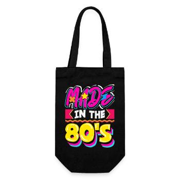 Retro Back to the 80s Vintage Design - Gift Bag for Bottles - black - Front