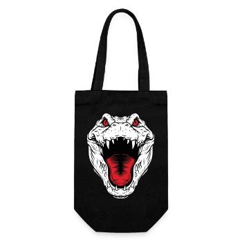 Crocodile Alligator Mascot Logo Sport Combat - Gift Bag for Bottles - black - Front