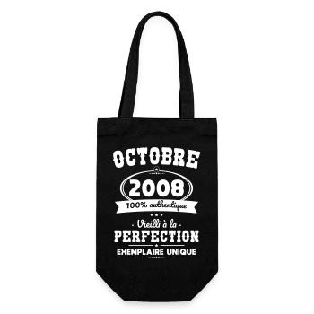 Anniversaire 18 ans - Octobre 2008 Perfection - Sac à bouteille - noir - Devant