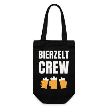 Bierzelt Crew Volksfest Festzelt Maß Partnerlook - Geschenkbeutel für Flaschen - Schwarz - Vorne