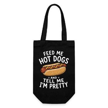 Give me hotdogs and tell me I'm a real - Gift Bag for Bottles - black - Front