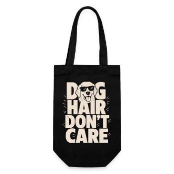 Dog Hair Don't Care Funny Dog - Gift Bag for Bottles - black - Front